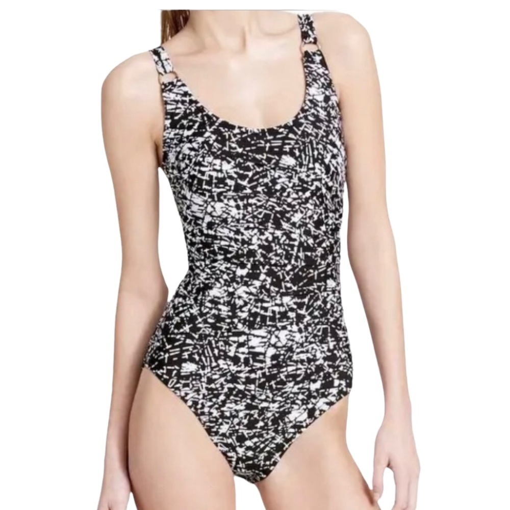 Calvin Klein Black & White One Piece Swimsuit